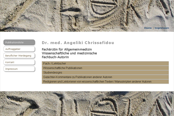 Website Dr. med. Angeliki Chrissafidou